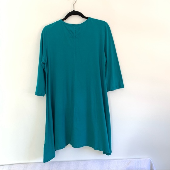 Johnny Was JWLA 3/4 Sleeve Embroidered Front Panel Tunic Top Boho Hippie Summer - Picture 14 of 15